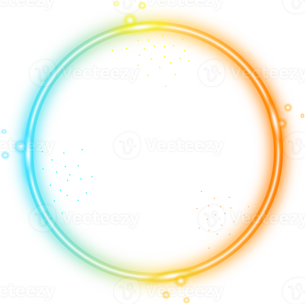 abstrait pente bague cercle Cadre avec embrasé lumière effet, parfait pour ajouter une moderne et futuriste toucher à tout conception. pouvez être utilisé comme une Contexte élément, frontière, ou à surligner texte. png