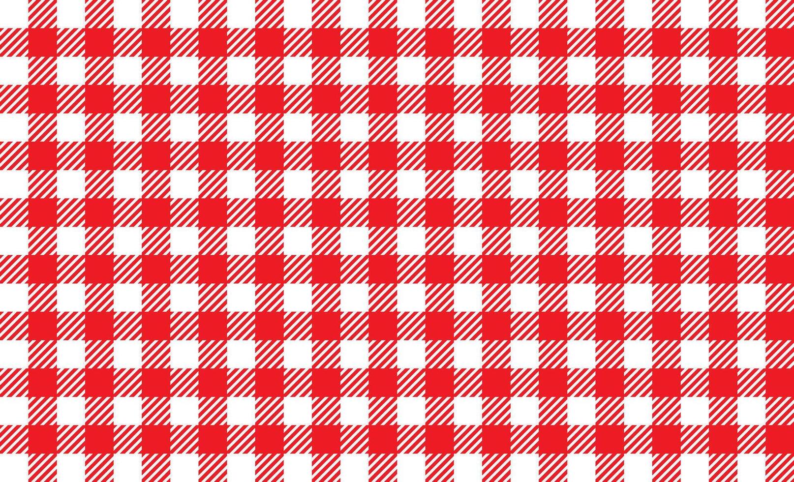 Red and White Gingham Checkered Pattern Background vector