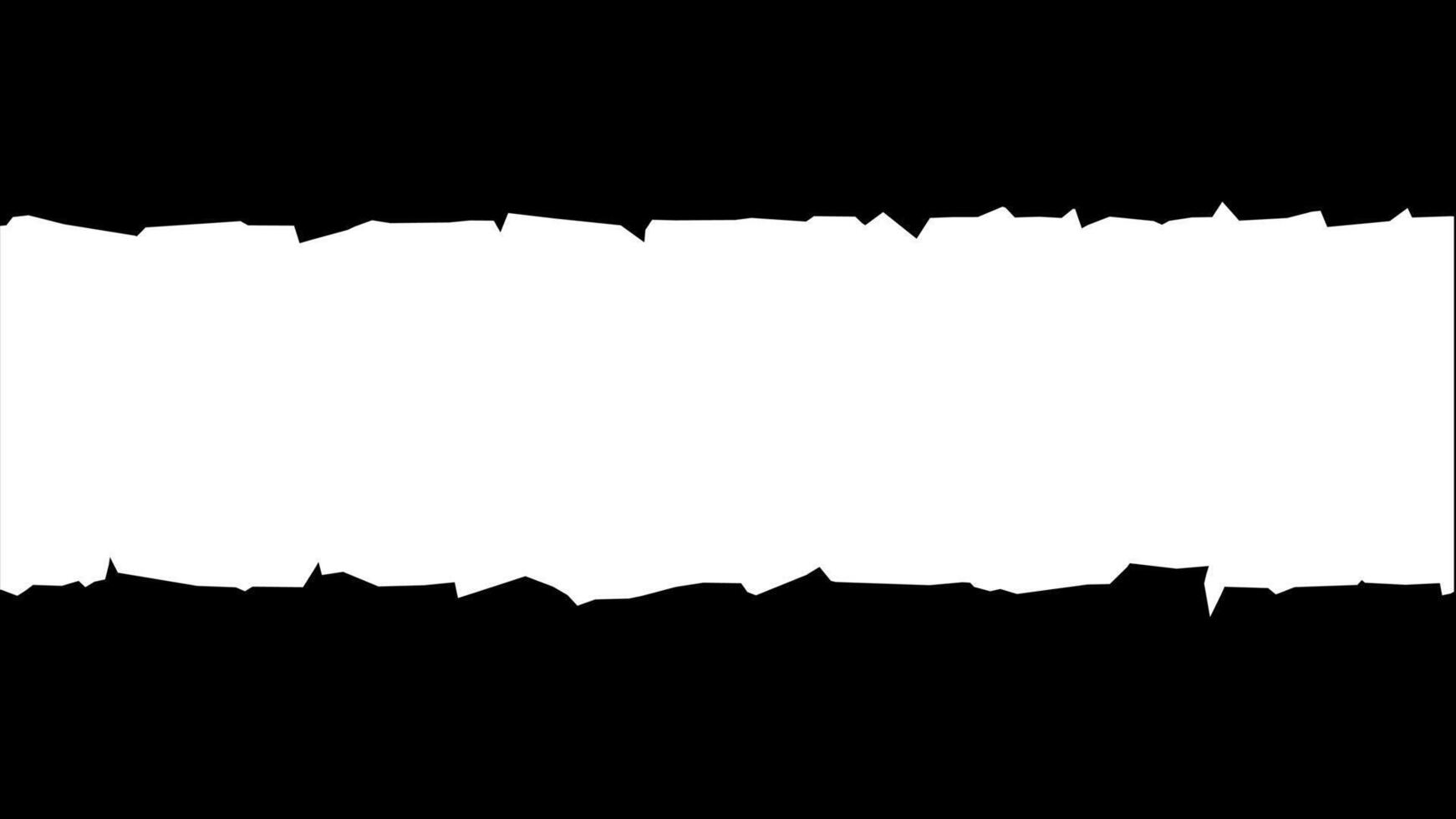 Ripped black paper with a white center hole. Abstract paper cut background with jagged, torn edges. Template with copy space for text. vector