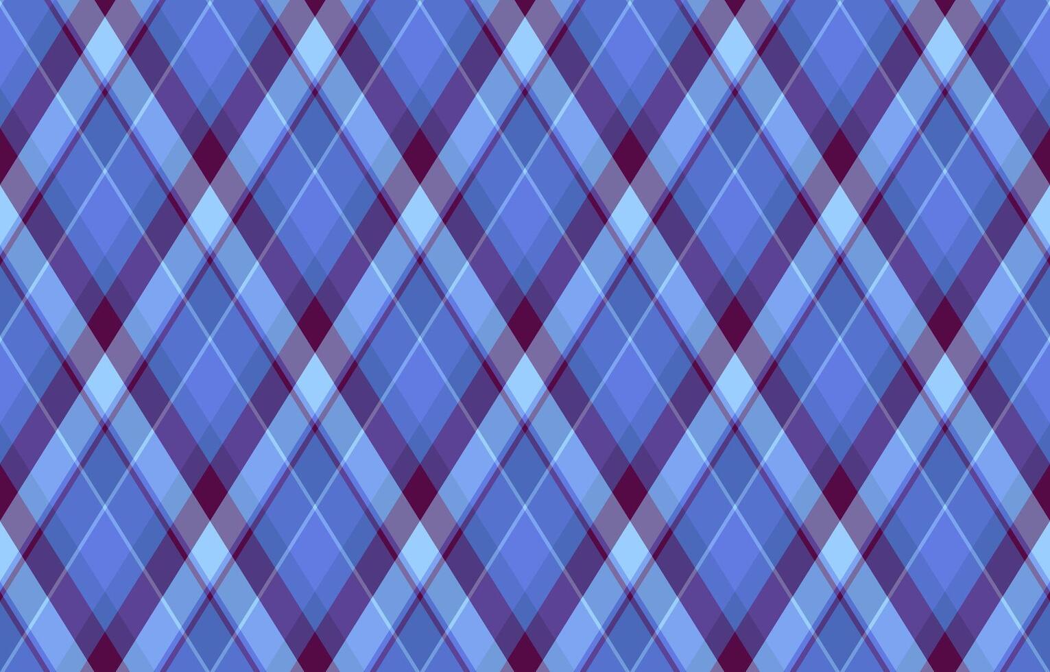 Elegant diagonal plaid pattern in shades of blue and purple. Perfect for textile design, website backgrounds, or creating a sophisticated visual texture. vector