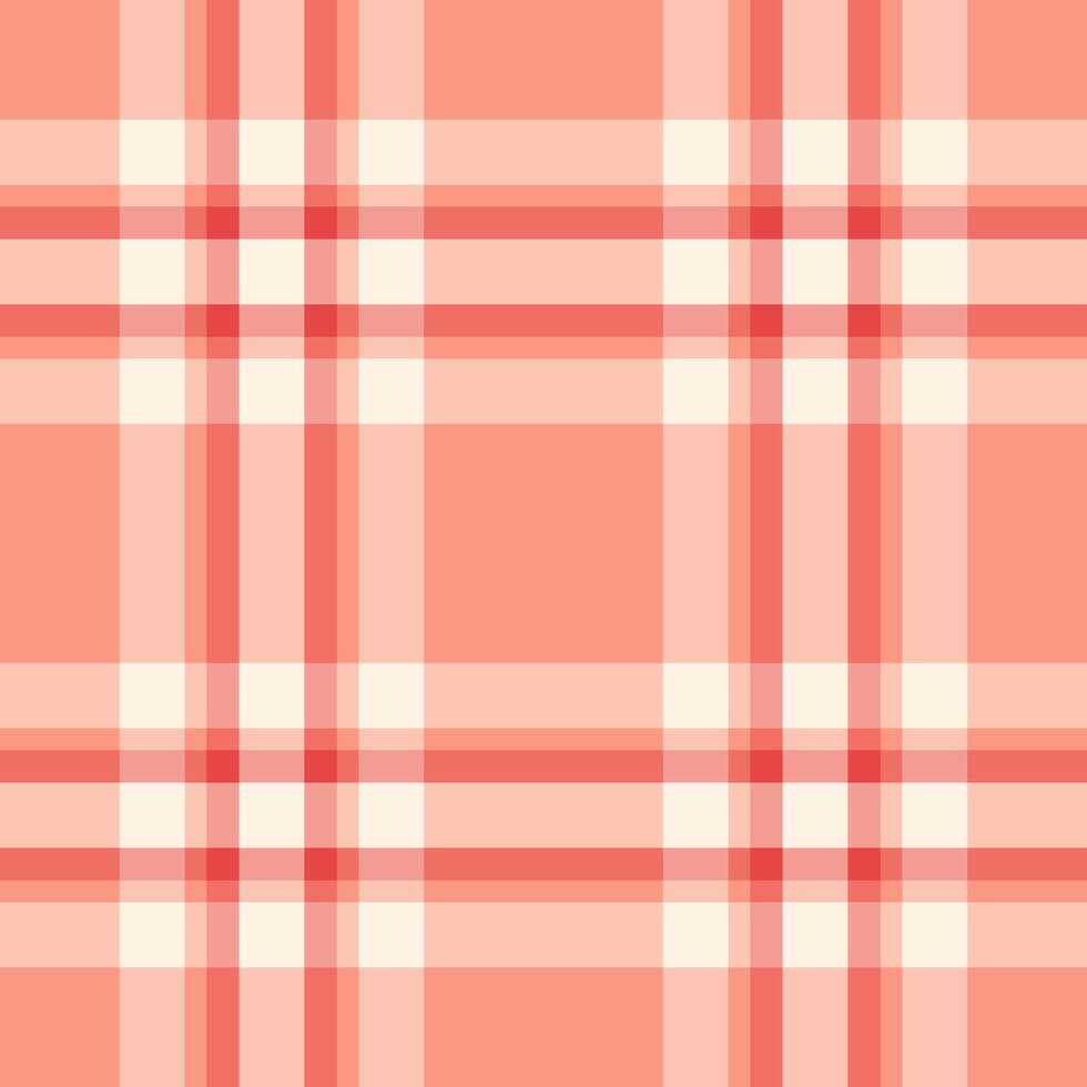 Size tartan texture fabric, national pattern background plaid. Ragged textile seamless check in red and light colors. vector