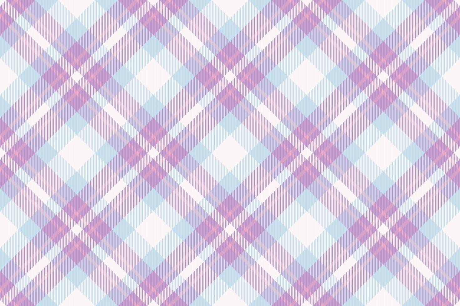 Pastel plaid pattern in light blue and purple. Classic fabric design for backgrounds, textiles, apparel, or wrapping paper. Calming and versatile. vector