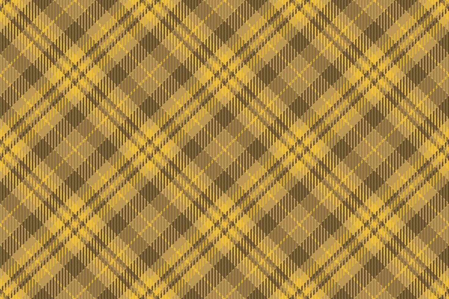 National pattern check tartan, warm fabric background texture. Warm seamless textile plaid in amber color. vector
