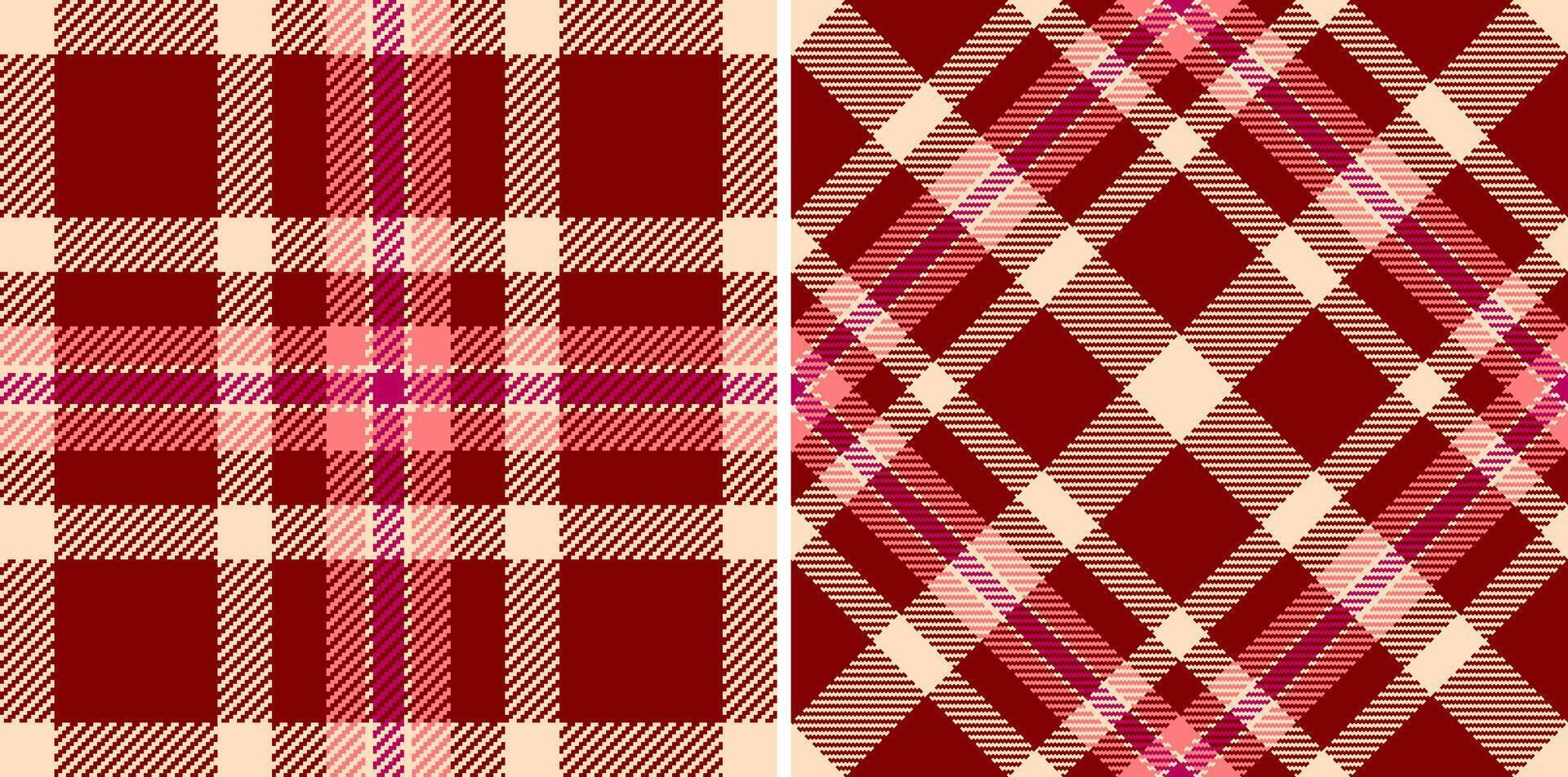 Seamless textile plaid of fabric pattern with a tartan check texture background. Set in christmas colors for messy stripe patterns in clothing. vector