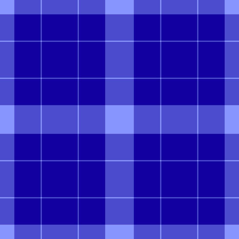 Classic blue plaid pattern. Versatile background, ideal for fabric design, digital paper, or web layouts. Represents order, structure, and timeless style. vector