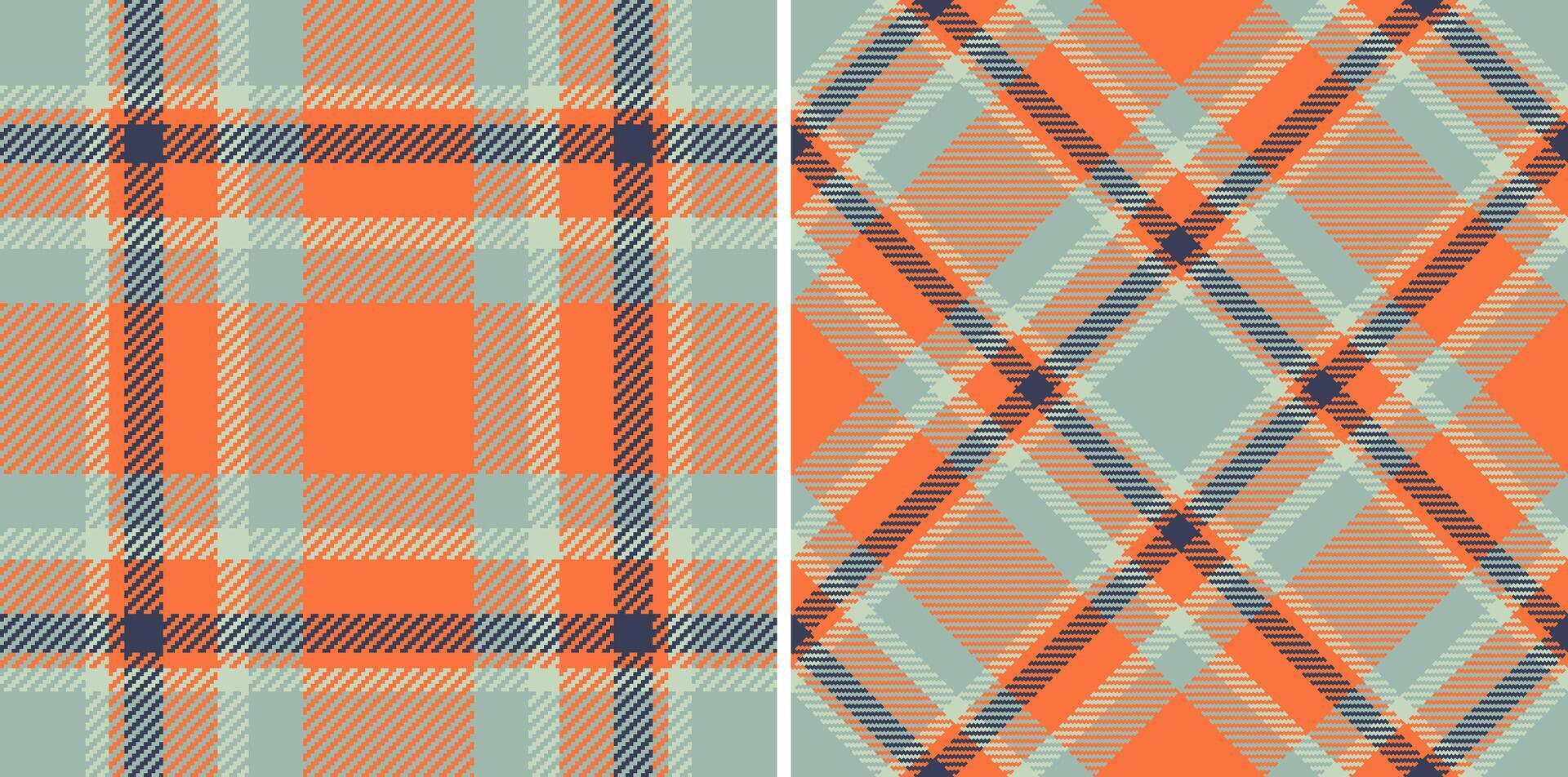 Texture check of background fabric plaid with a pattern seamless tartan textile. Set in nature colors of festive season decorations. vector