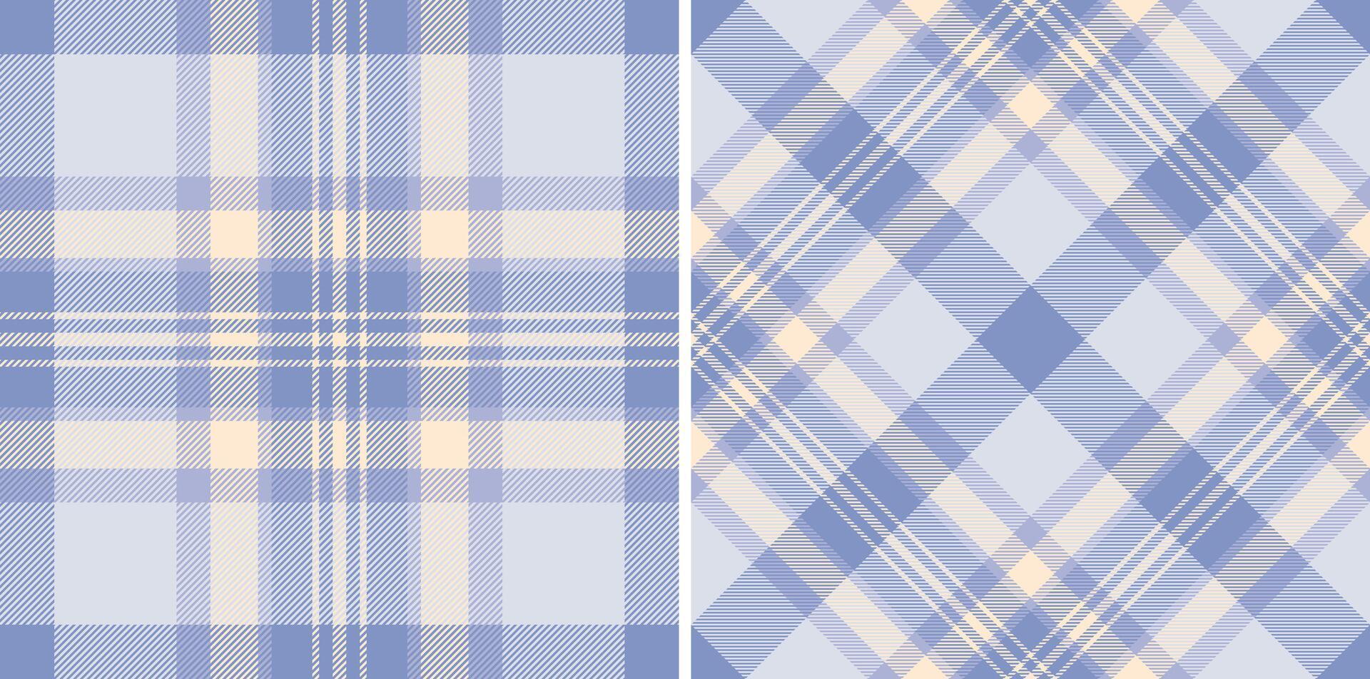 Background tartan check of texture pattern textile with a fabric plaid seamless. Set in sky colors for pillow arrangement on bed. vector