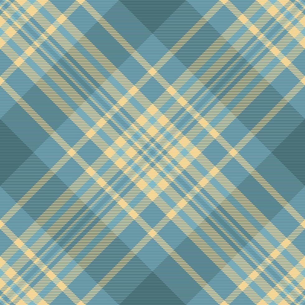 Classic plaid pattern in serene blues and soft yellow. Versatile background for textiles, branding, or digital design projects needing a traditional, calming feel. vector