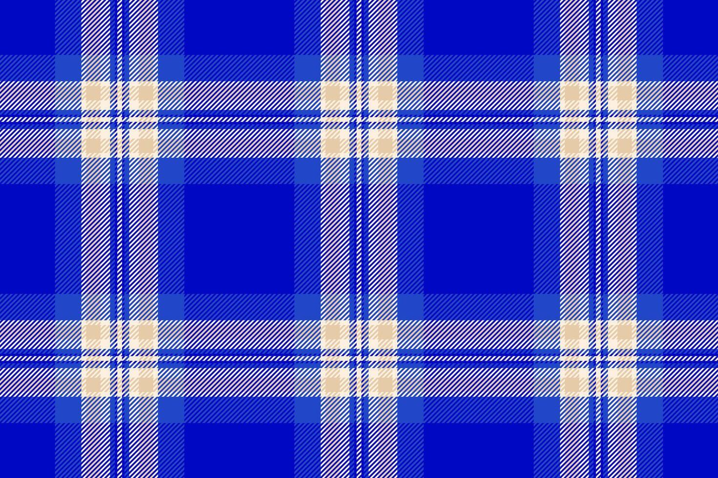 Classic blue plaid pattern, evoking tradition and comfort. Versatile backdrop for designs, textiles, or festive themes. Use for layouts, mockups and backgrounds. vector