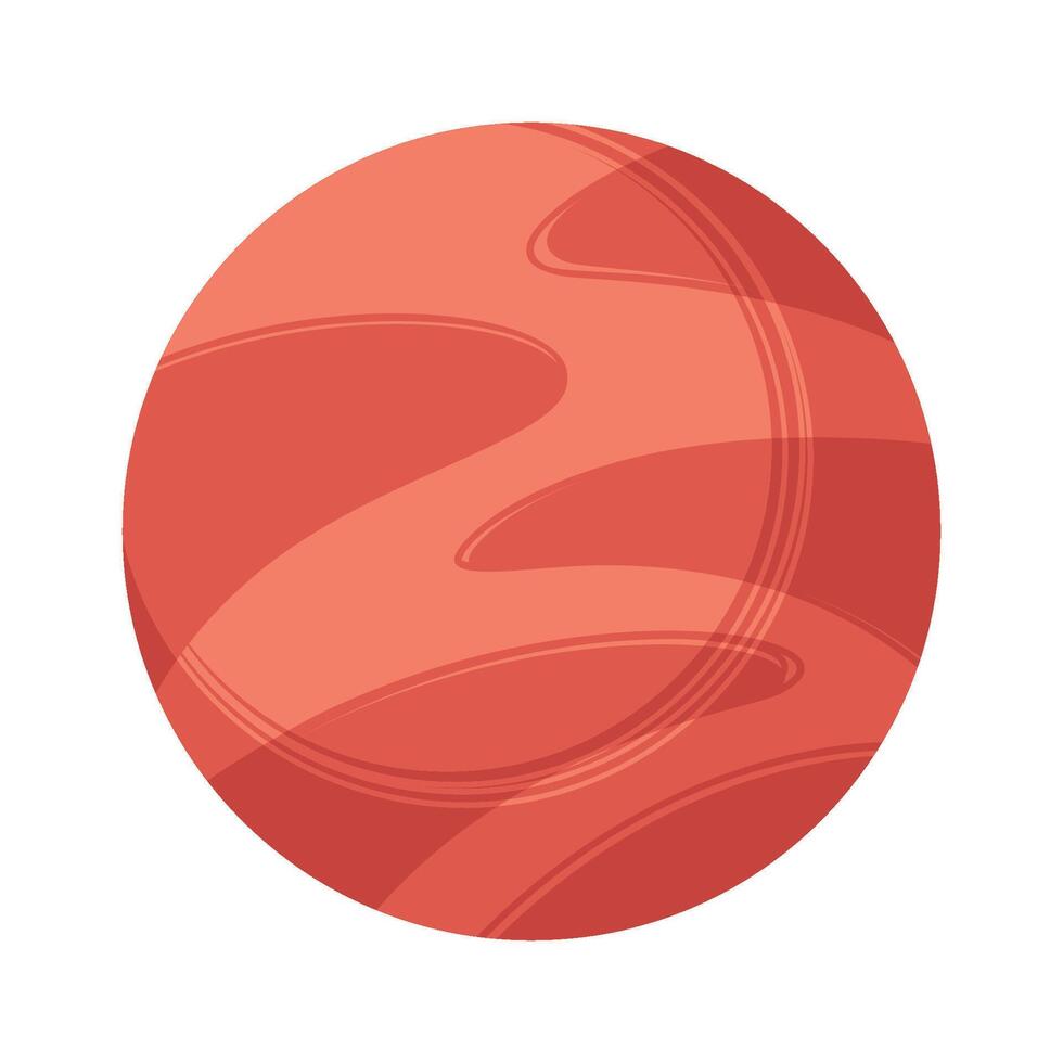 Red planet outer space body vector