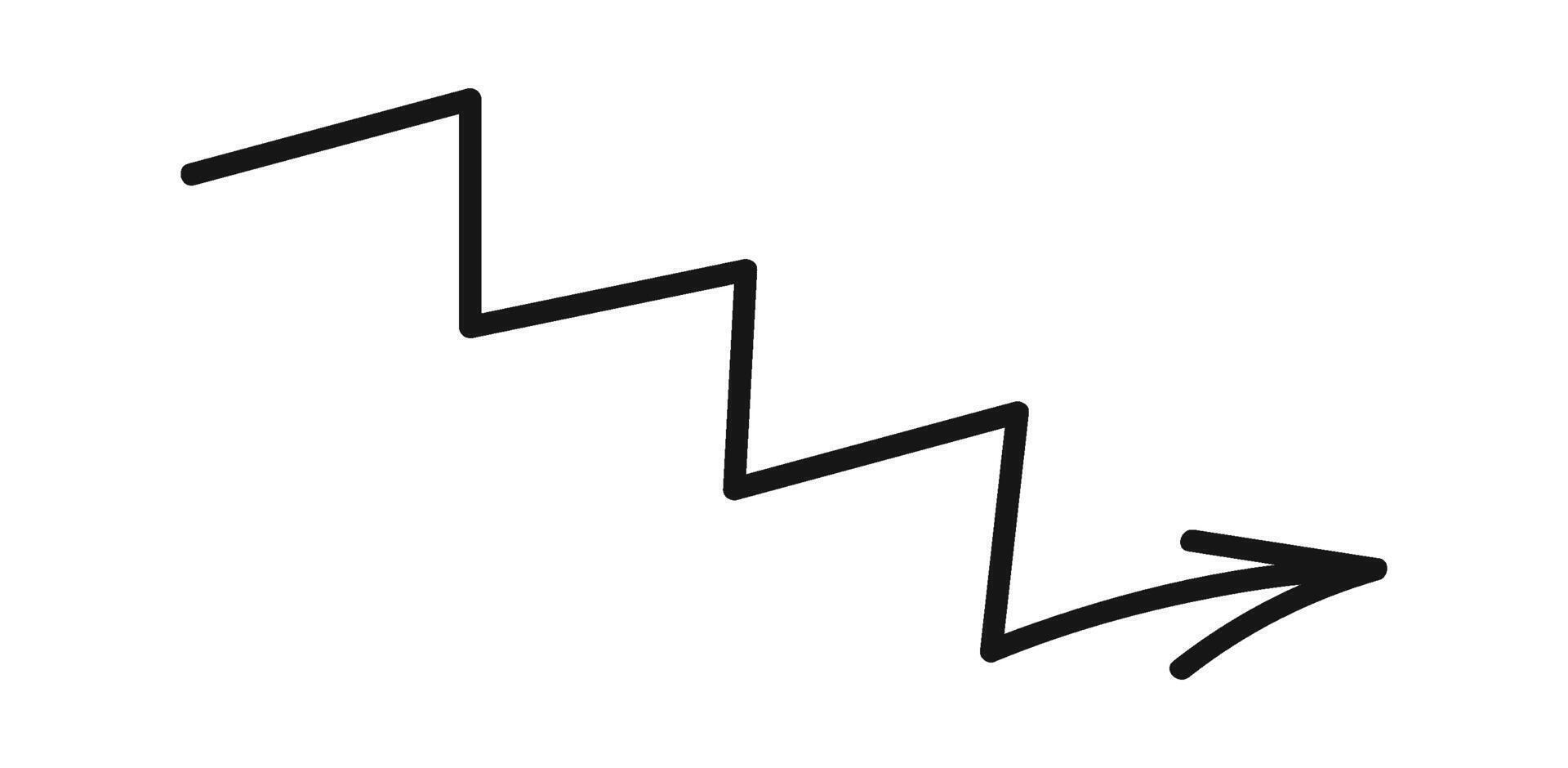 Zigzag arrow pattern ripples stroke vector