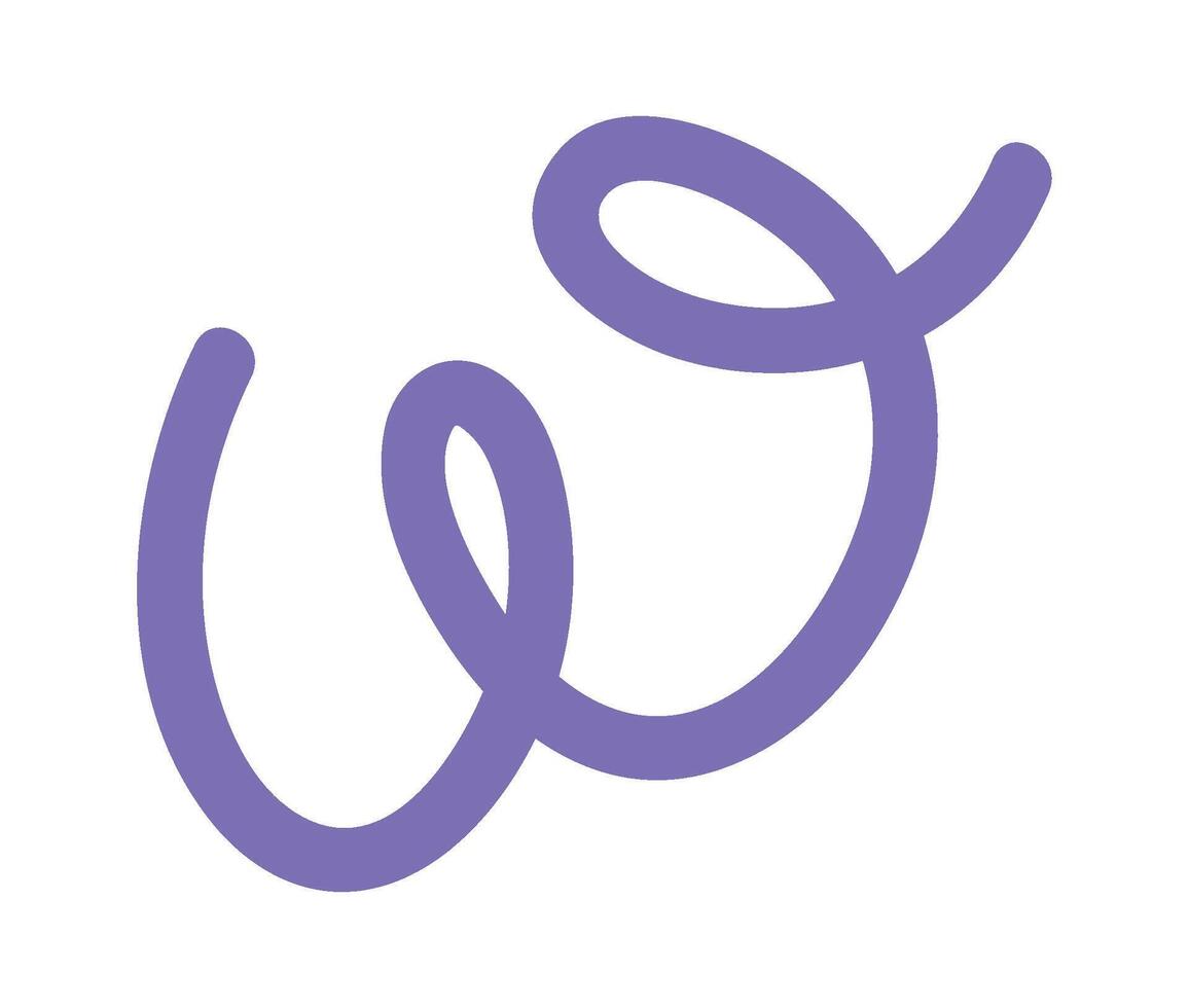 Loop linear swirl color doodle vector