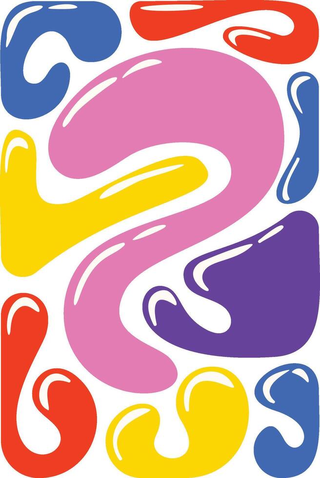 Modern multicolor abstract shapes pattern vector