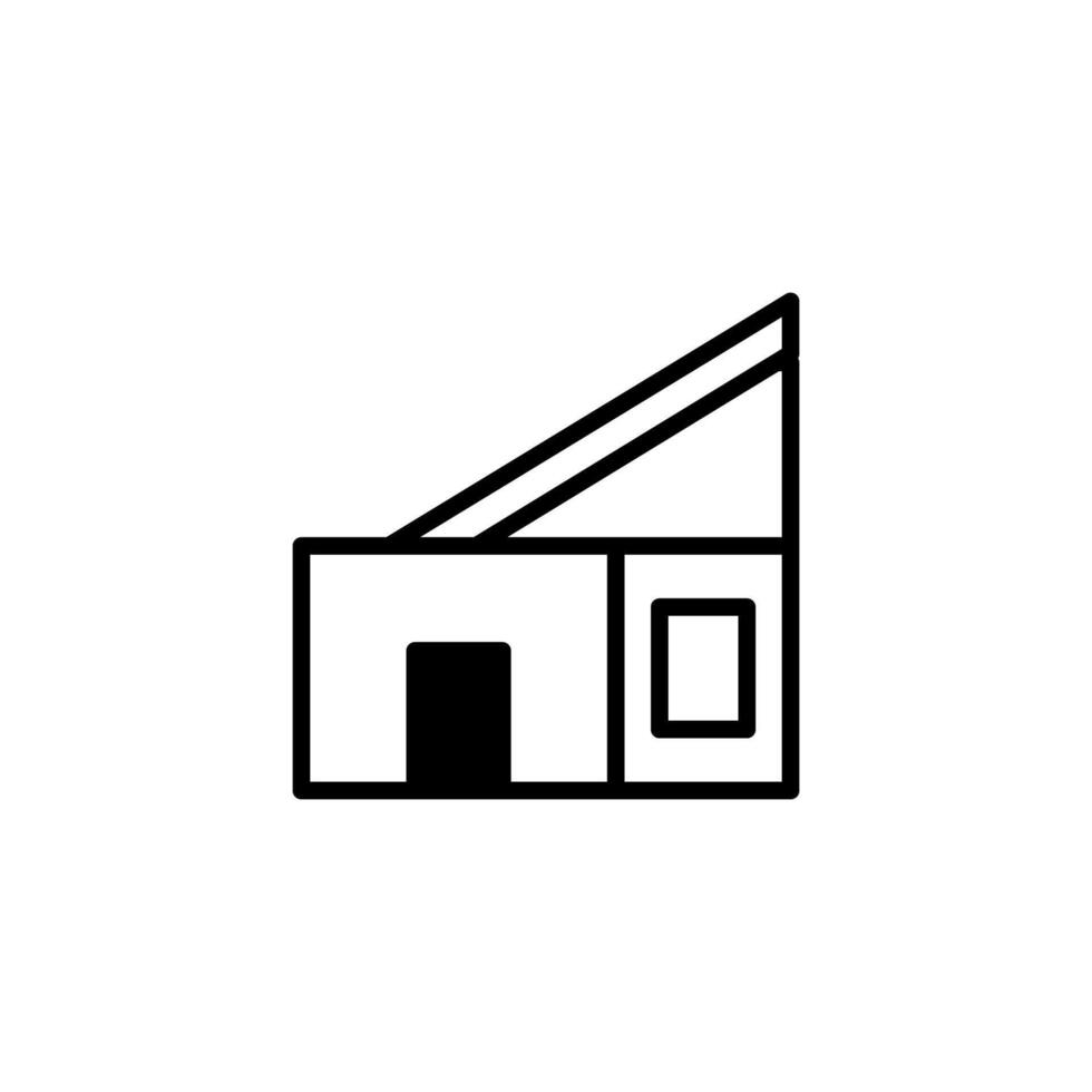 Minimalist architectural design a linear house construction plan building structure isolated vector