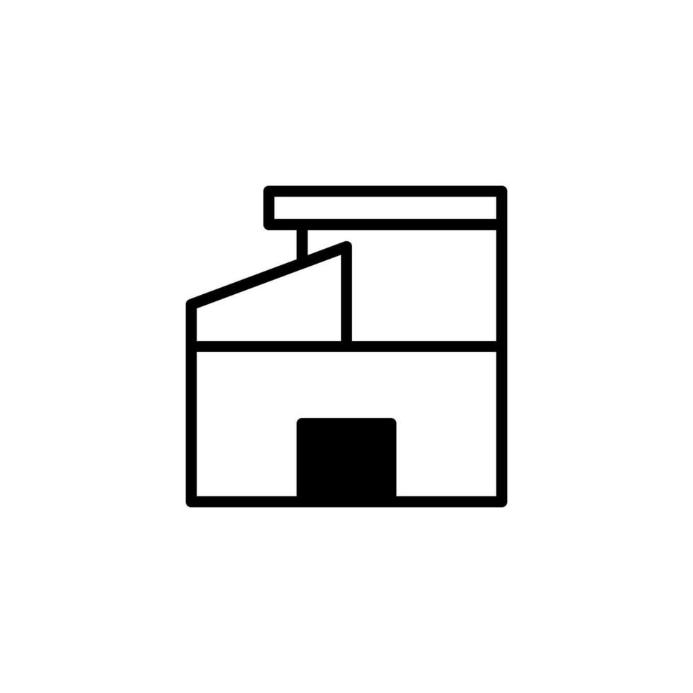 Simple building icon design symbolizing architecture construction and urban landscape vector