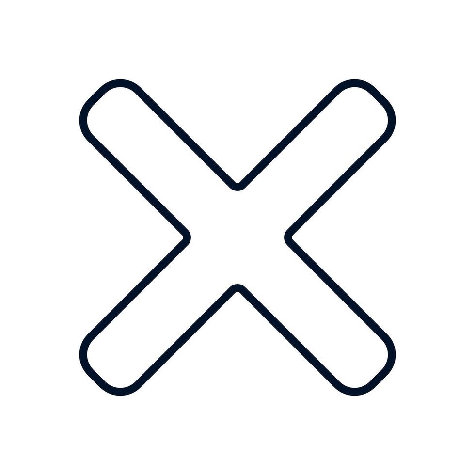 Interface Icon Used to Exit, Delete, or Remove Content from a Display Area vector