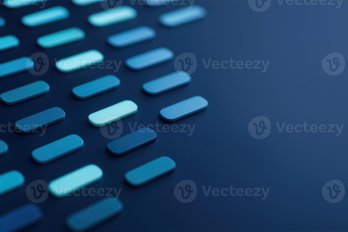 Glowing Chip Pattern Displaying a Modern Design With Blue and Green Rectangular Elements on a Dark Surface, Creating a Futuristic and Minimalistic Look. photo