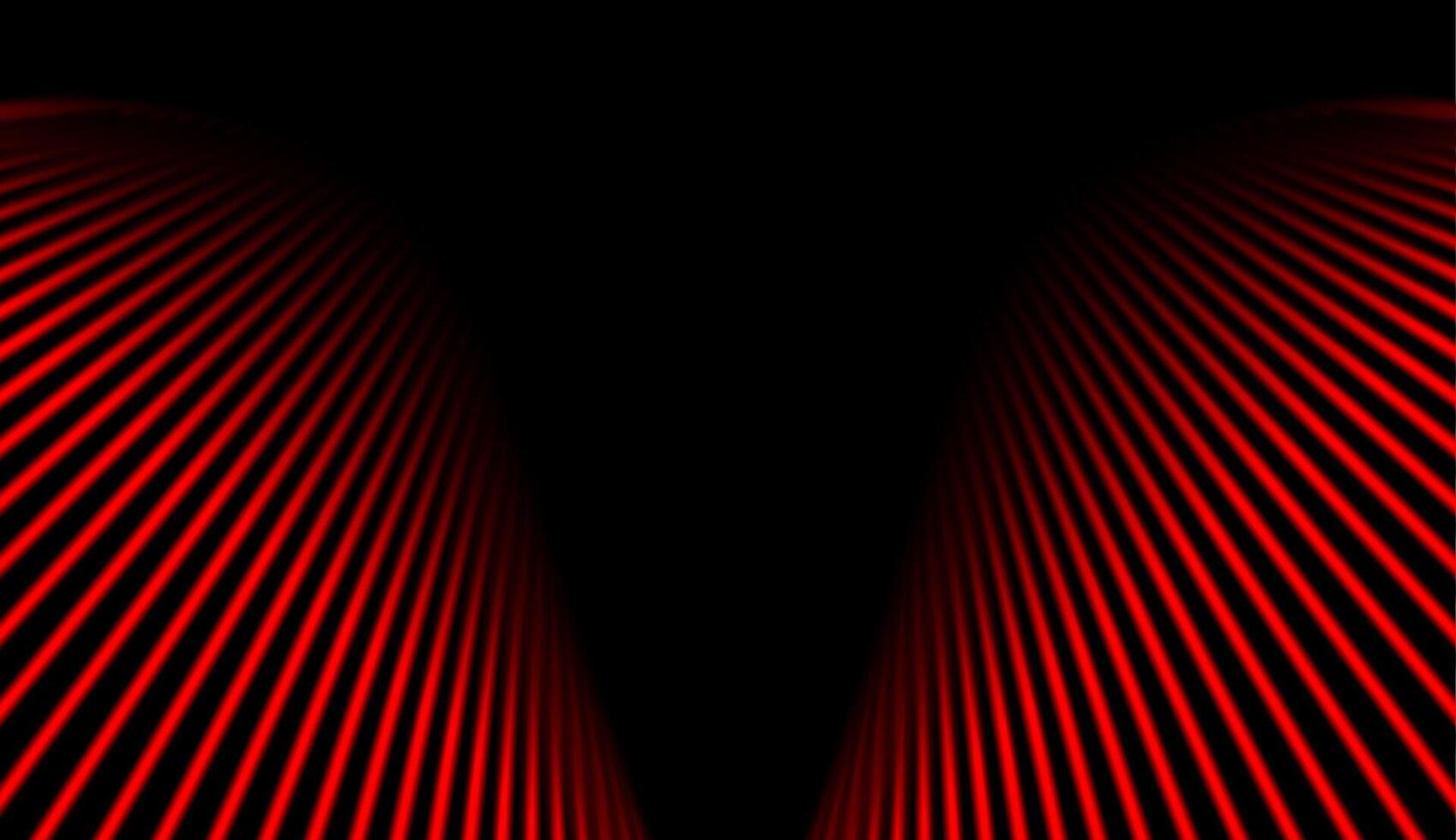 Bright red smooth lines abstract futuristic tech background vector