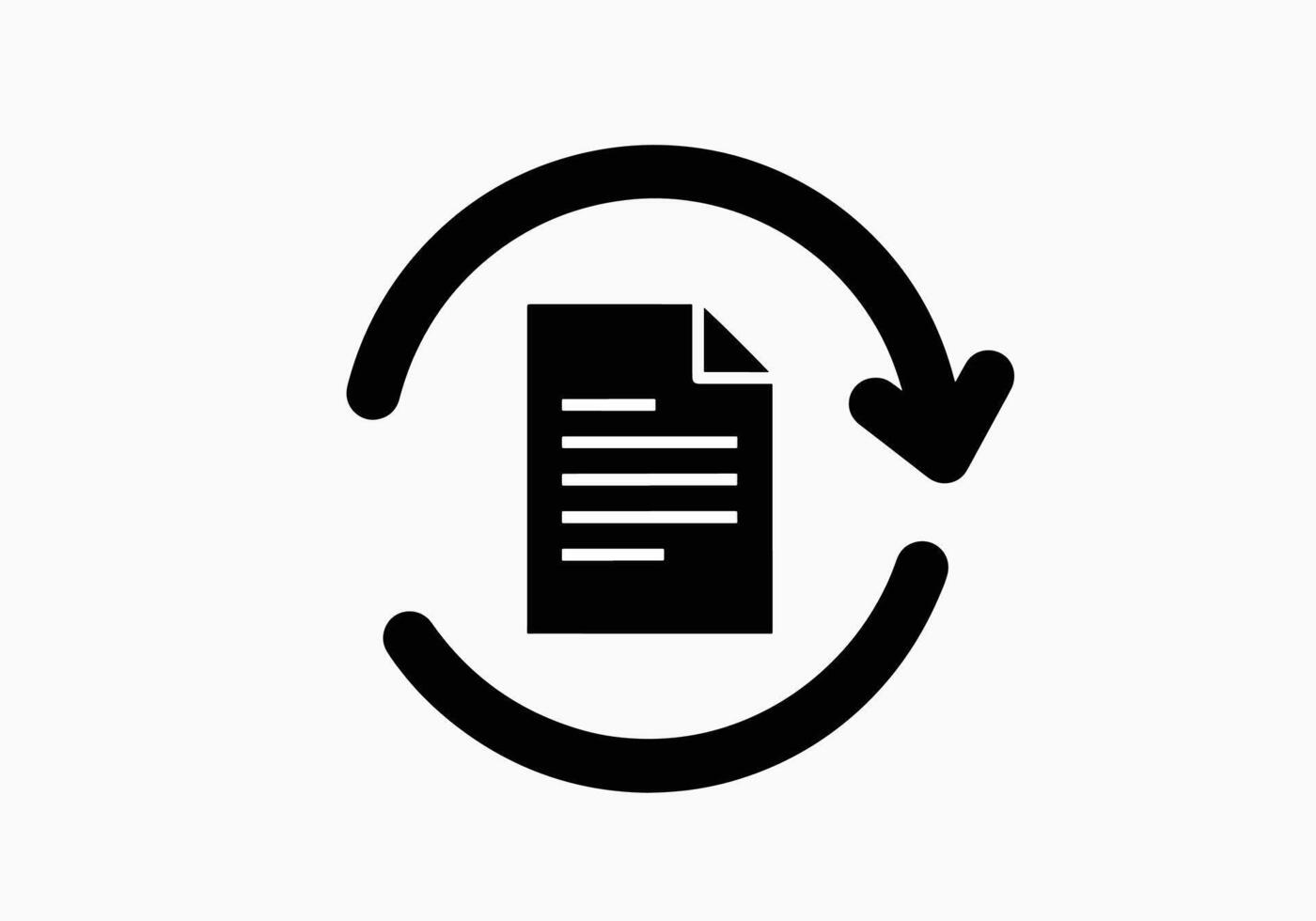 Document refresh icon symbolizing update or refresh process vector