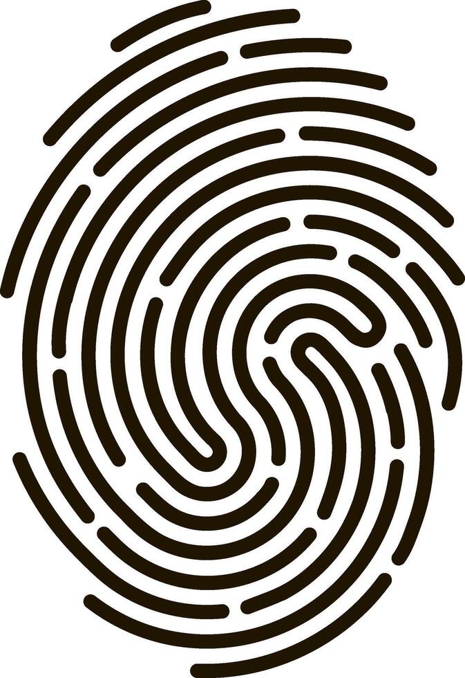 Fingerprint biometrics identifying user security access system vector