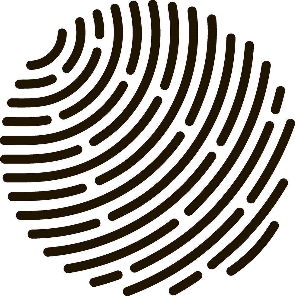Fingerprint scanning icon representing security and identity access vector