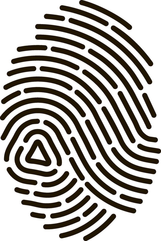 Fingerprint icon representing security and unique identity vector