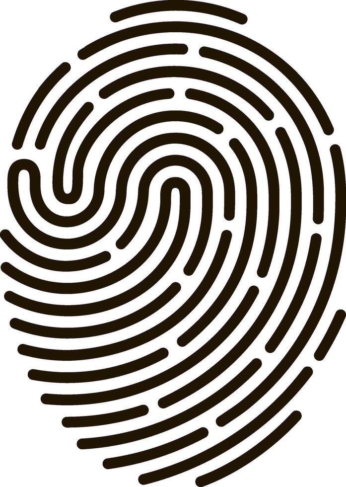 Fingerprint maze creating identity and security concept vector