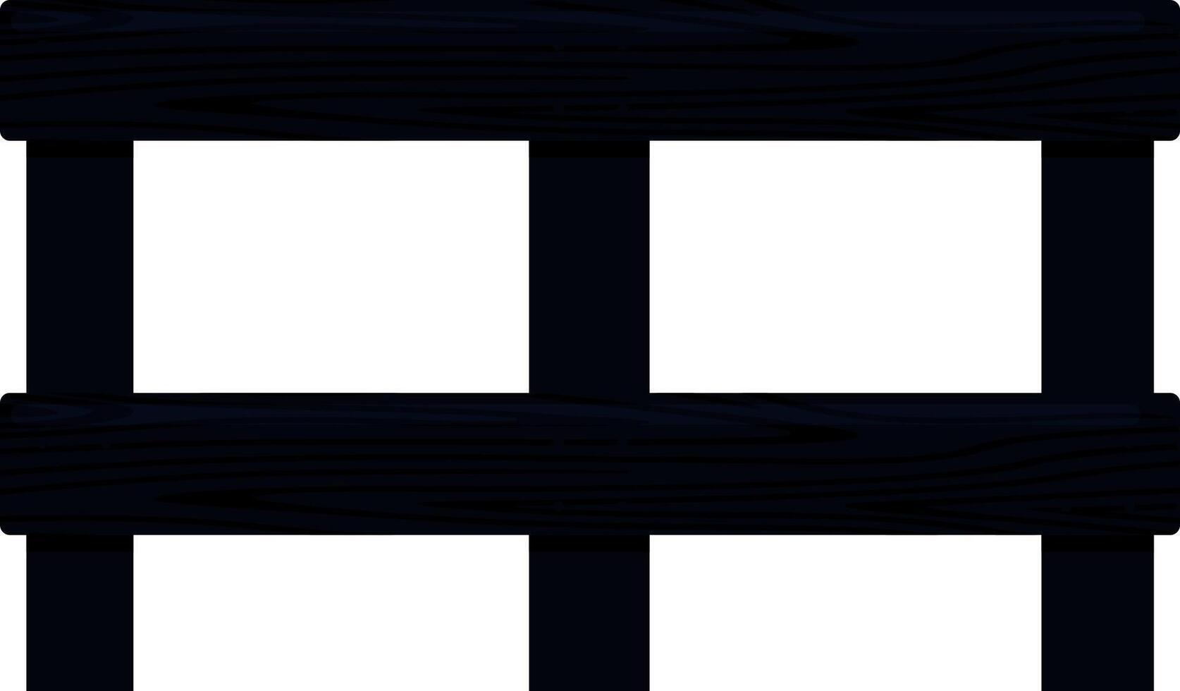 Dark wooden fence pattern blocking view vector