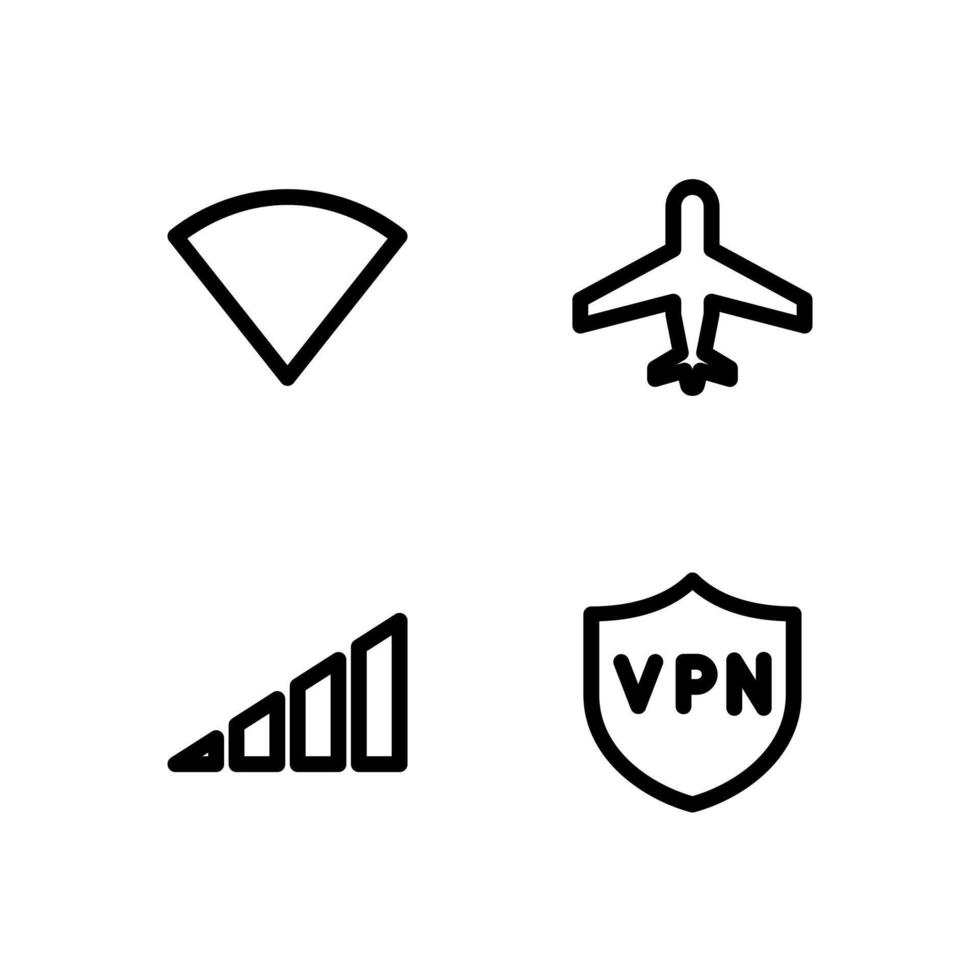 red conexión línea icono conjunto para web y aplicación interfaz vector