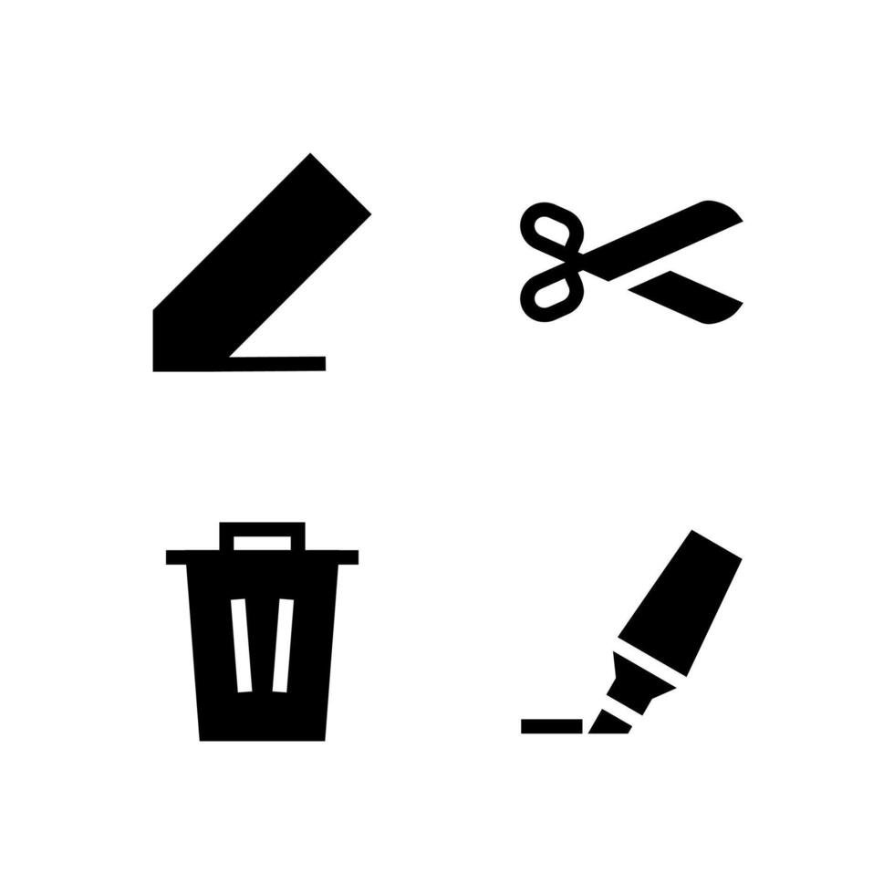 Text Editor Solid Symbol Set for Digital Products vector