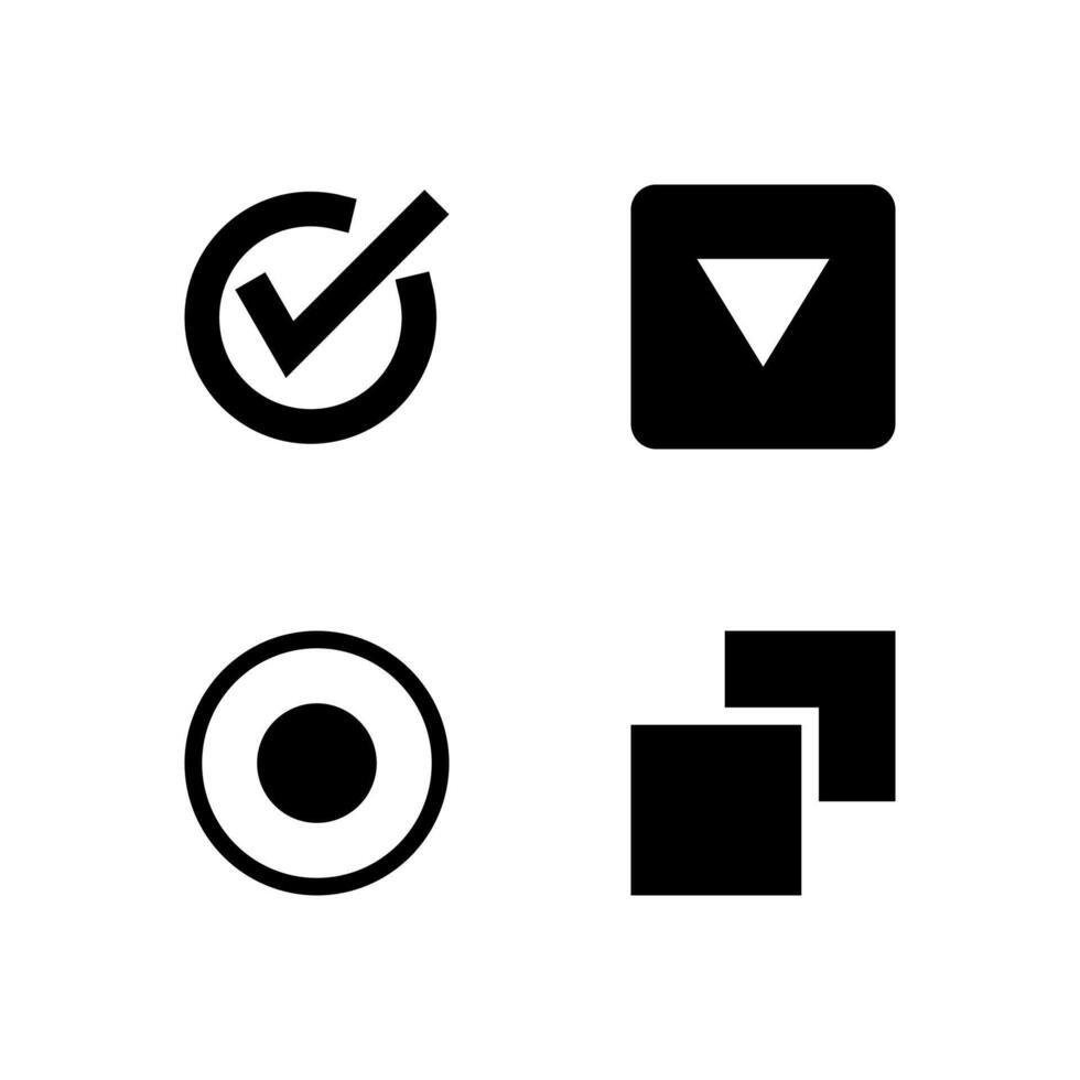 Form Control Solid Icon Set for Web and App Interface vector