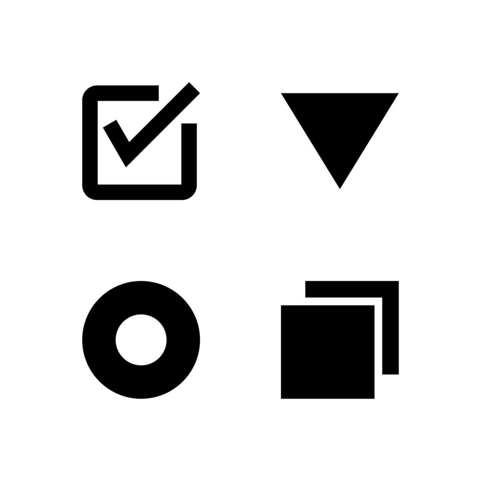 UI Component Solid Icon Pack for Modern Applications vector