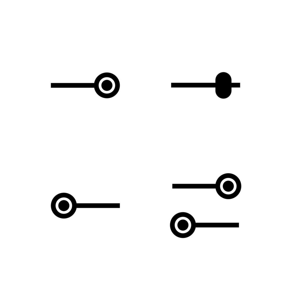 ui controlar sólido íconos para interfaz diseño vector