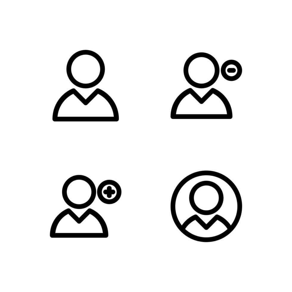 User Interface Outline Icons for Digital Platform Design vector