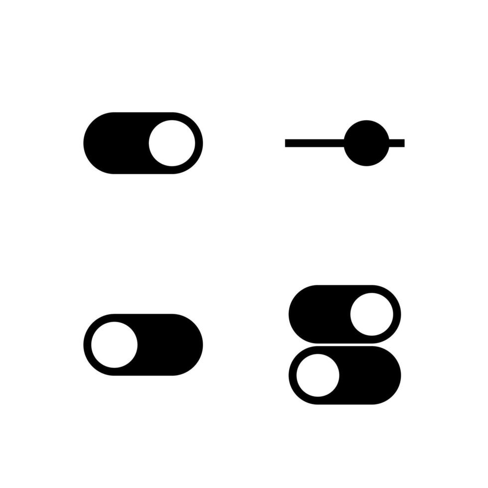 Control Element Solid Icons Collection for Dashboard vector