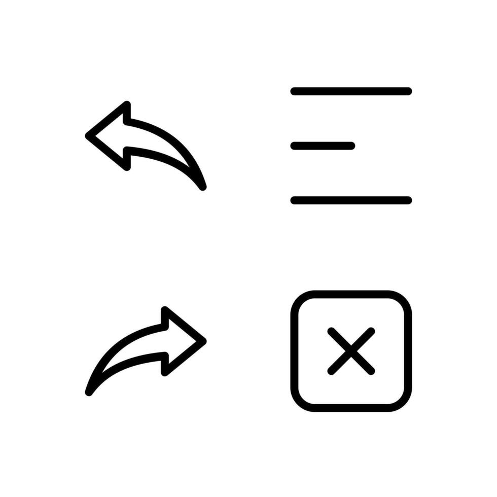 Essential Control Outline Icons Collection for Dashboard vector