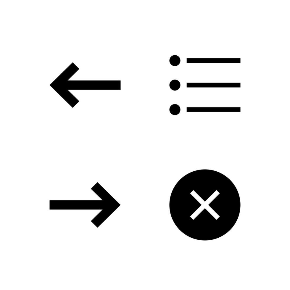 Primary Control Solid Icons for User Interface Design vector