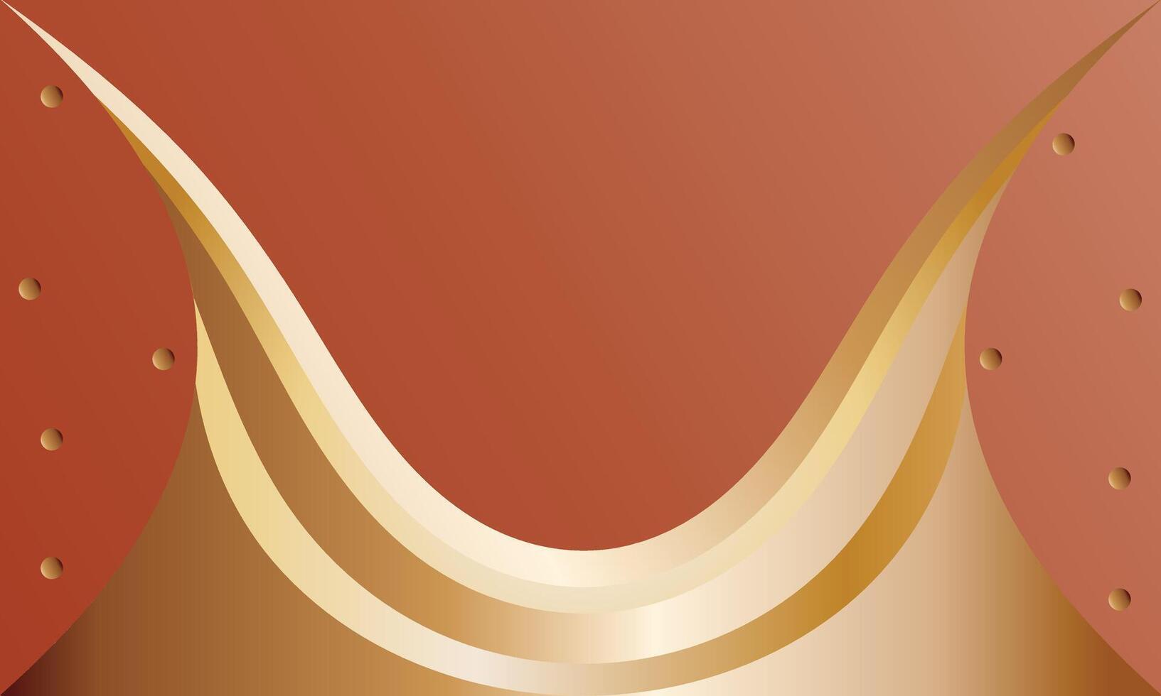 Bronze Curve Abstract Design for Packaging and Invitation Background vector