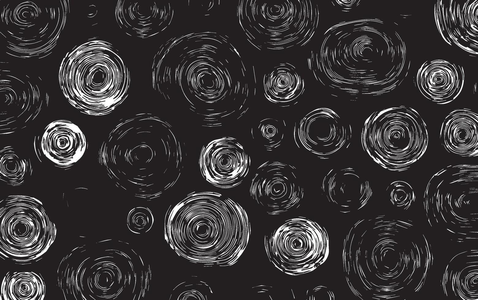 Abstract Tree Rings Pattern on Black Background vector