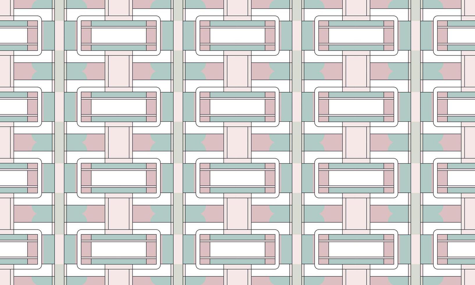 A pattern with squares and lines in pink and blue vector