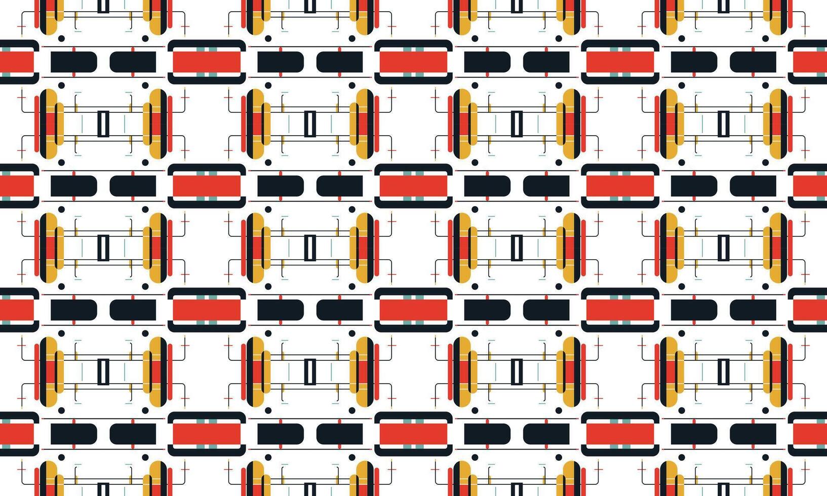 Clean Flat Minimal Pattern with Modern Symmetrical Layout vector