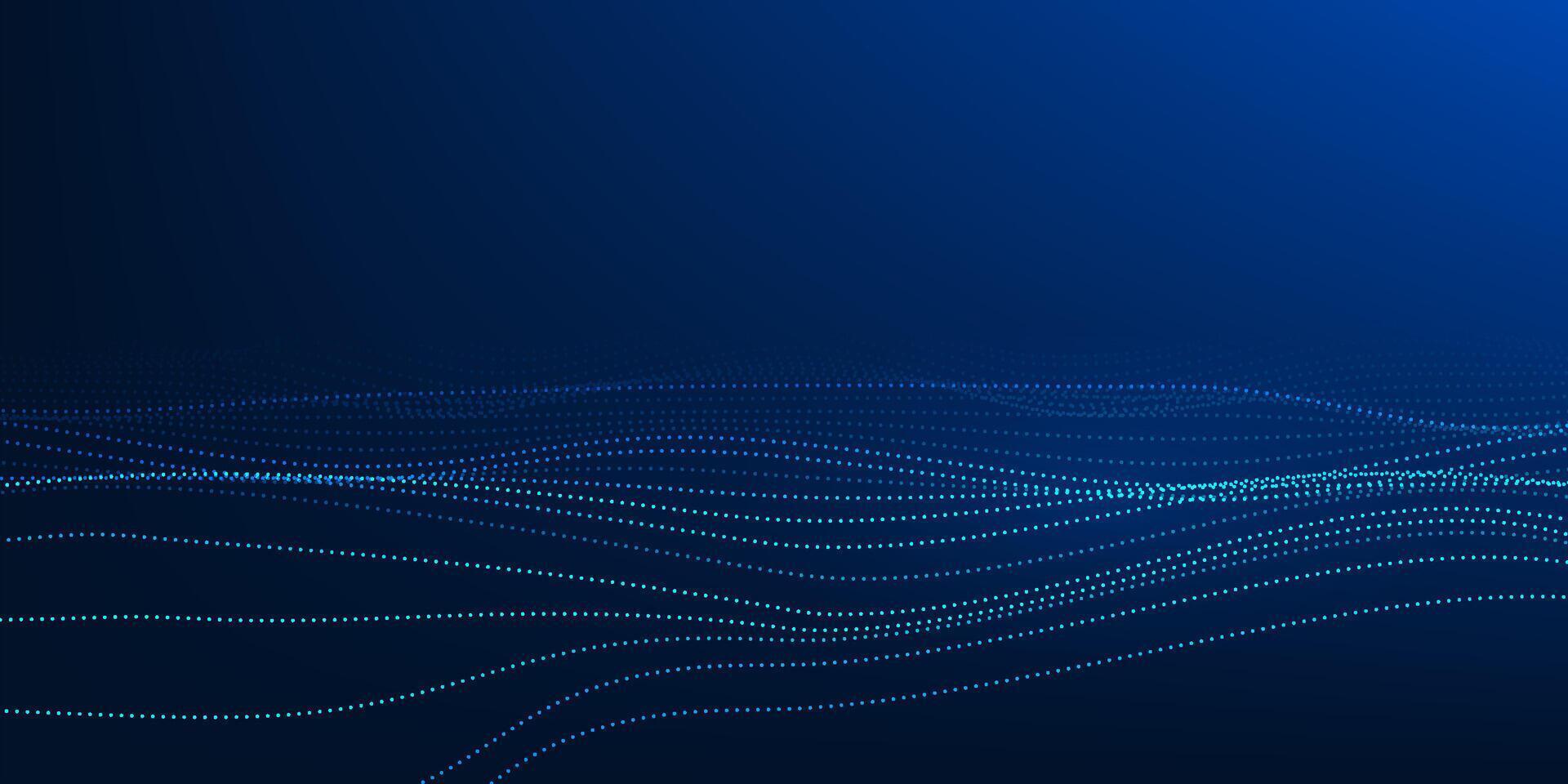 Futuristic dot data wave lines representing digital information flow, connectivity, and technological evolution in the modern network system vector
