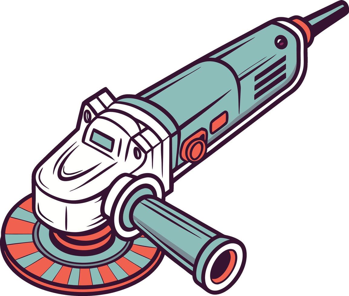 Powerful Angle Grinder Tool for Cutting and Grinding Available on EPS File vector