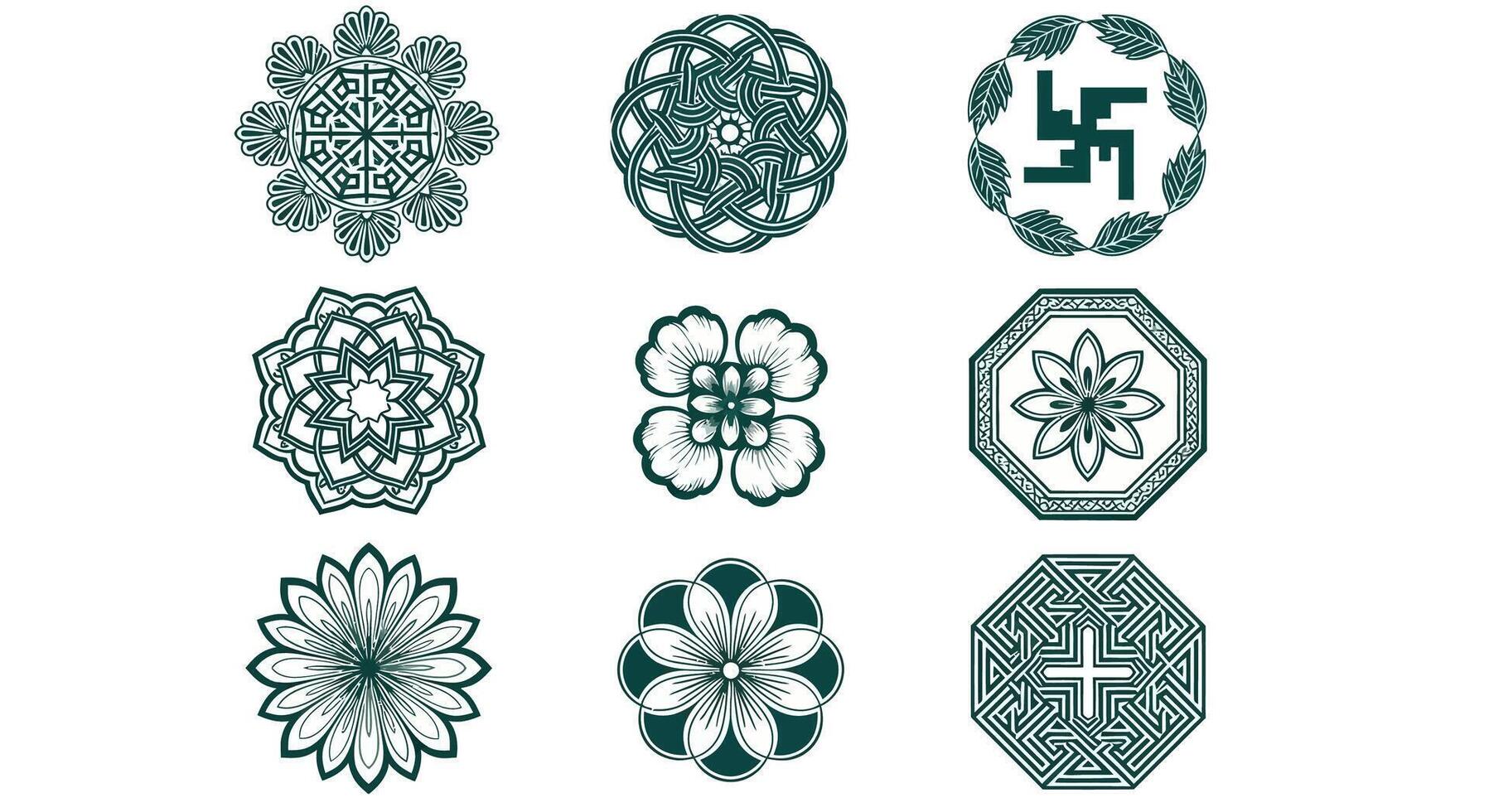 Geometric Patterns Set vector