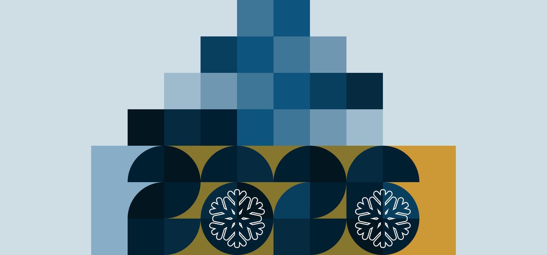 calendar winter minimalist abstract background geometric pattern minimalist modern blue orange New Year 2026 Christmas, for web design, calendar, presentation eps 10 vector