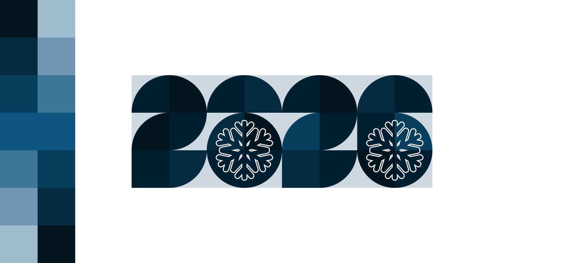 calendar winter simple pattern abstract background geometric pattern minimalist modern blue orange New Year 2026 Christmas, for web design, calendar, presentation eps 10 vector