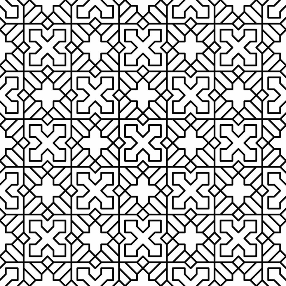sin costura geométrico modelo con entrelazando líneas y angular formas adecuado para antecedentes, textiles o gráfico diseño elementos. vector