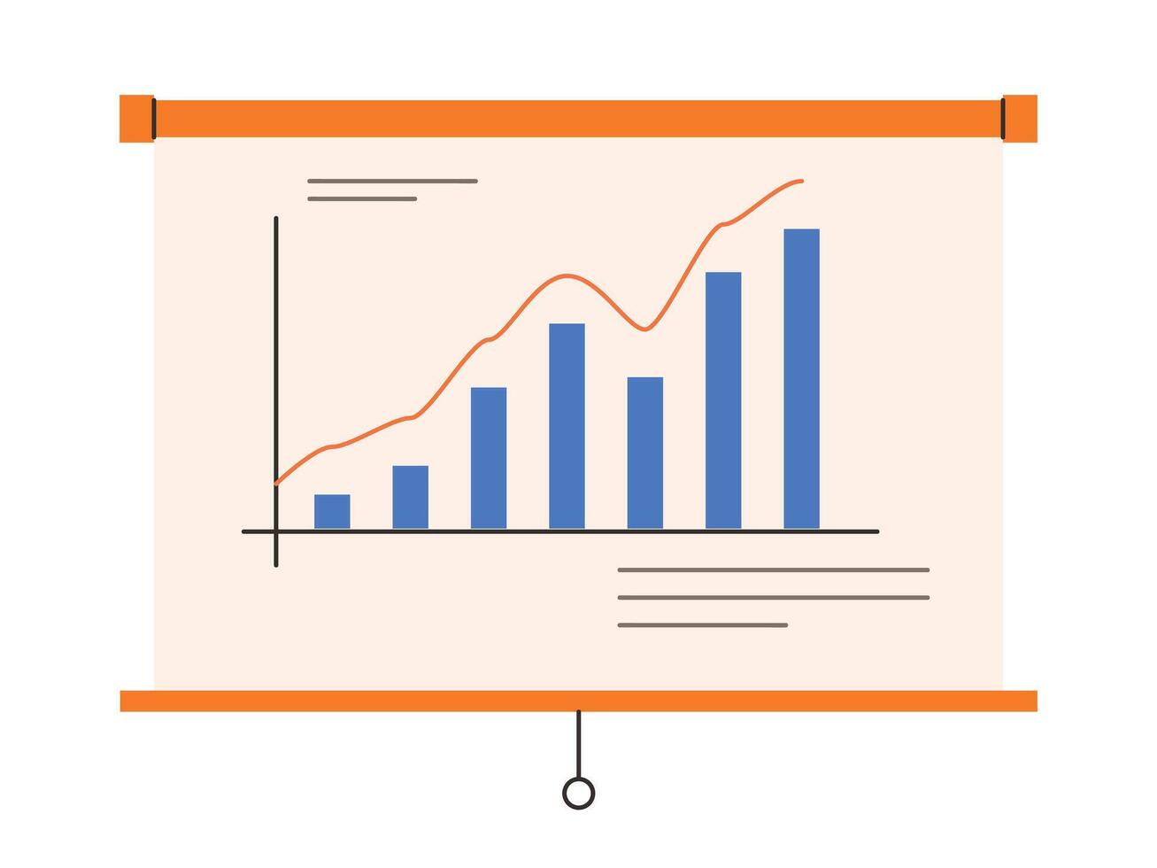 Projector screen, presentation, graph, board vector