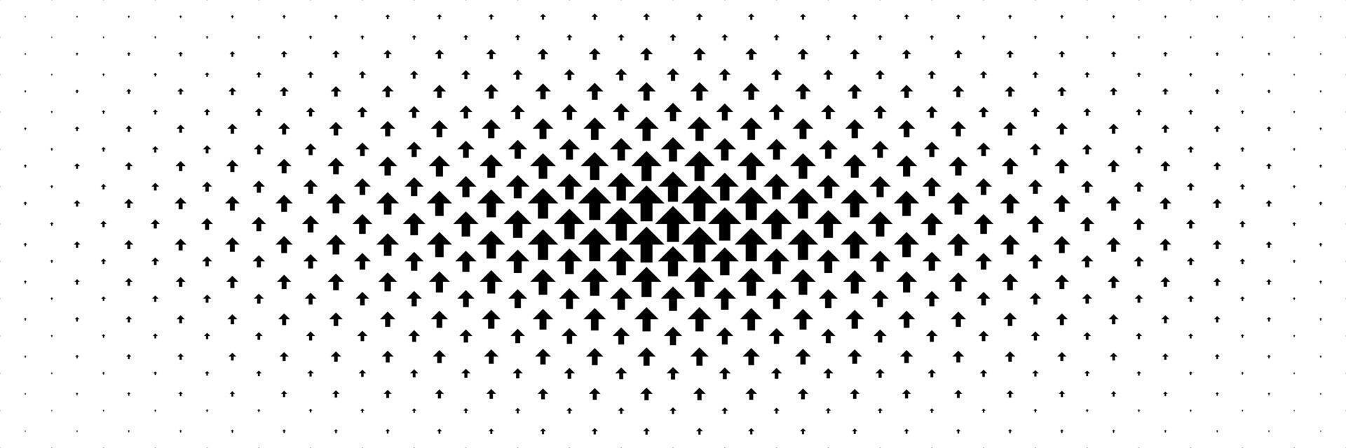 horizontal black arrow spreading from center for pattern and background. vector