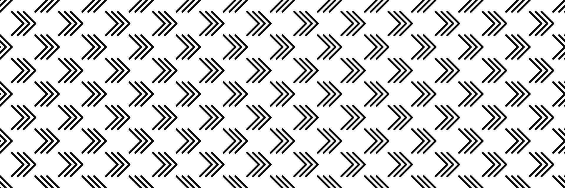 horizontal seamless black blended three arrows pattern for design and background. vector